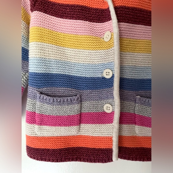 Gap Striped Baby Sweater with Hoodie - Picture 2 of 4